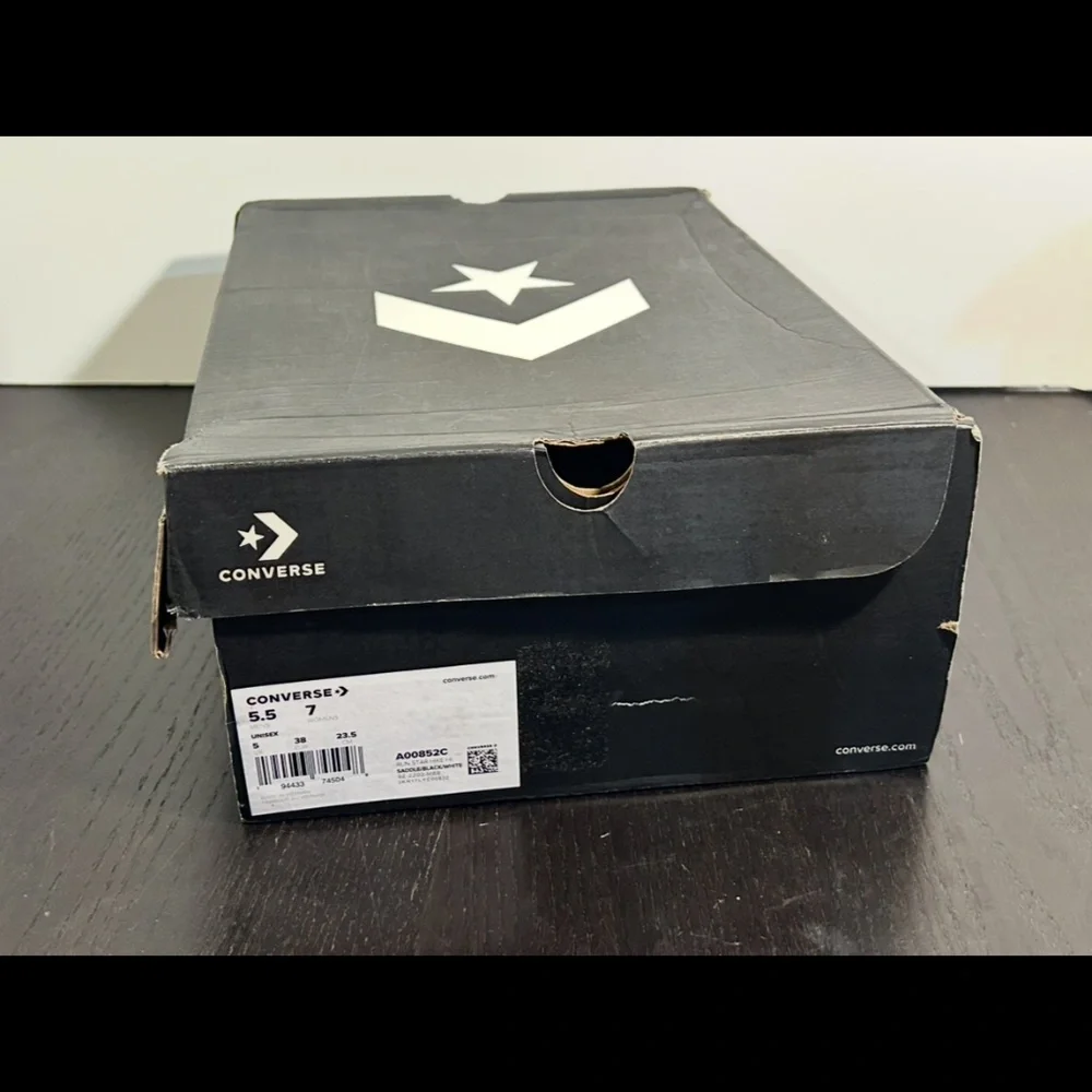 Converse Run Star Hike Hi Platform Shoes Sneakers Saddle/Black/White Womans 7